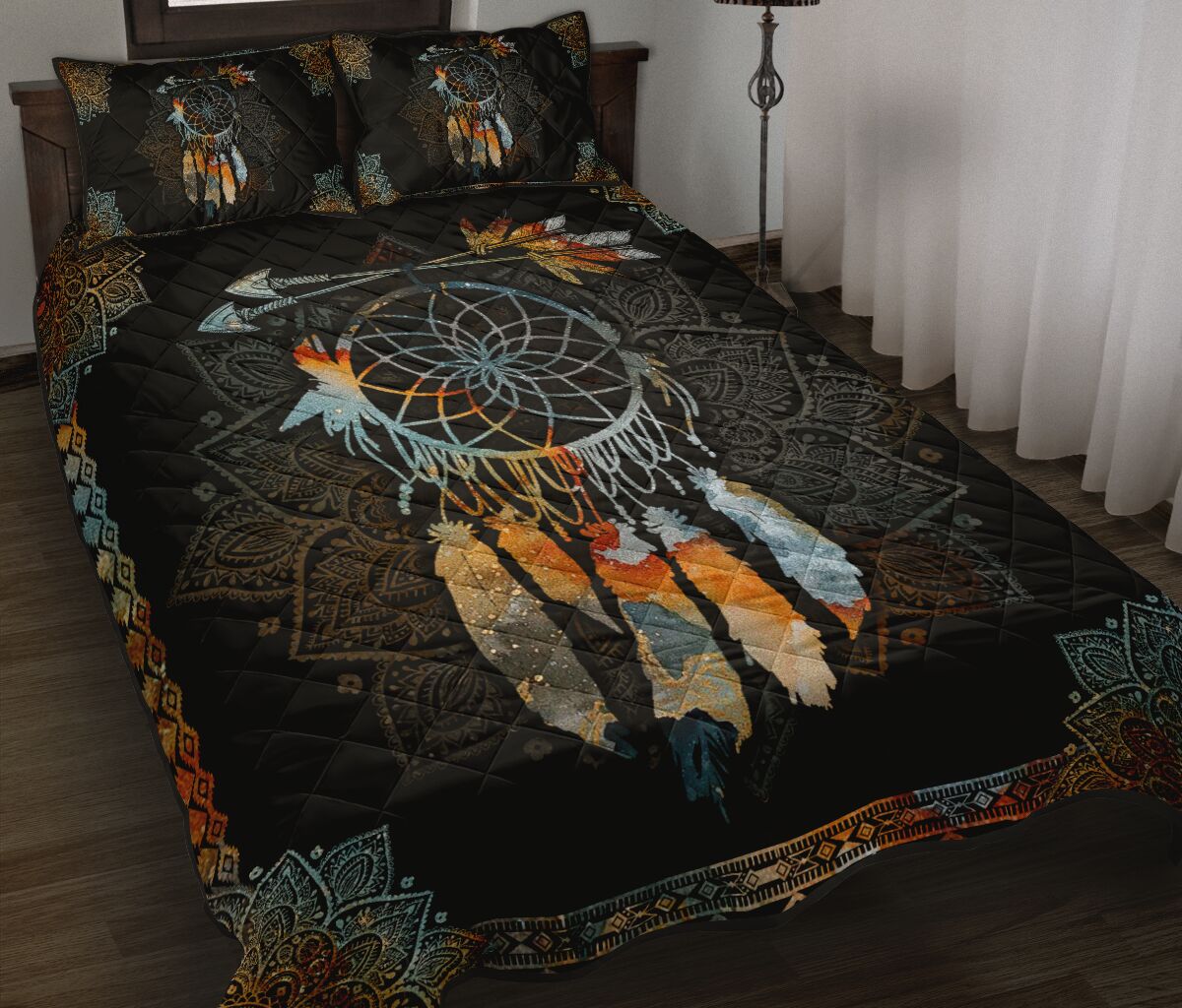Native American Dreamcatcher Feather Quilt Bedding Set Pi13062002