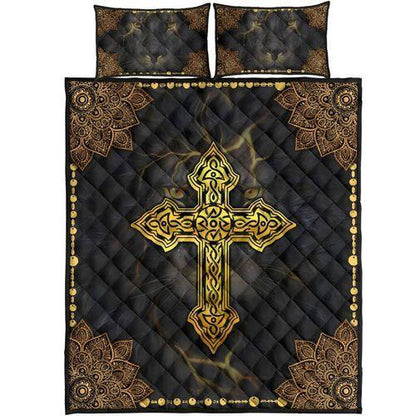 Jesus Cross Quilt Bedding Set TT JJ28052001 HV