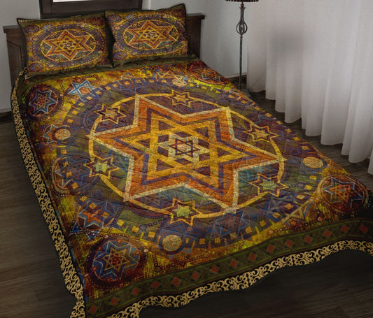 Jewish Star of David Quilt Bedding Set Pi081004S1-Quilt-MP-Twin-Vibe Cosy™