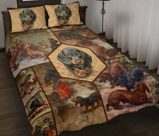 Dachshunds Quilt Bedding Set MP959