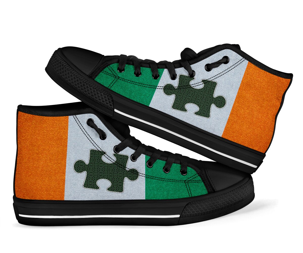 Irish Autism Black Limited Shoes SU040303 - Amaze Style™-Shoes