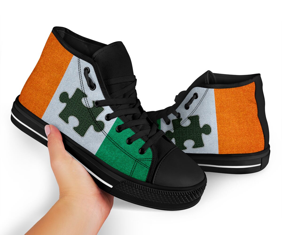Irish Autism Black Limited Shoes SU040303 - Amaze Style™-Shoes