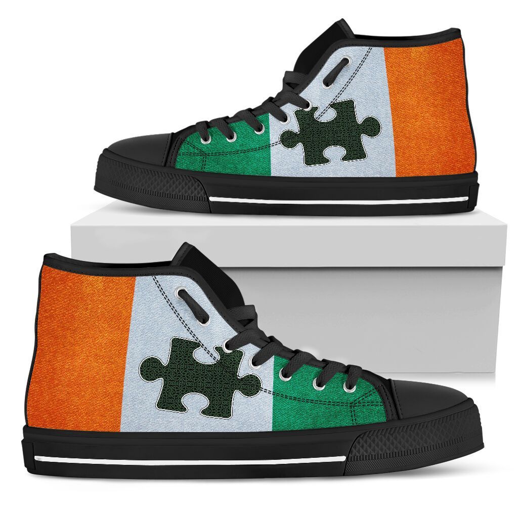 Irish Autism Black Limited Shoes SU040303 - Amaze Style™-Shoes