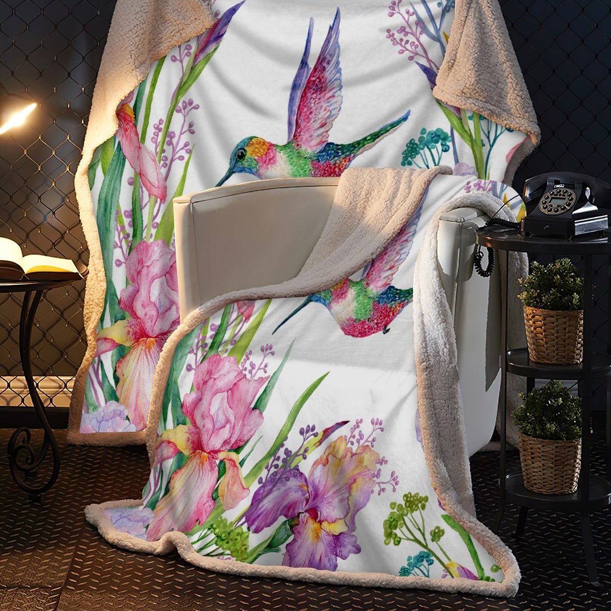 Hummingbird Lovers 3D Printed Blanket