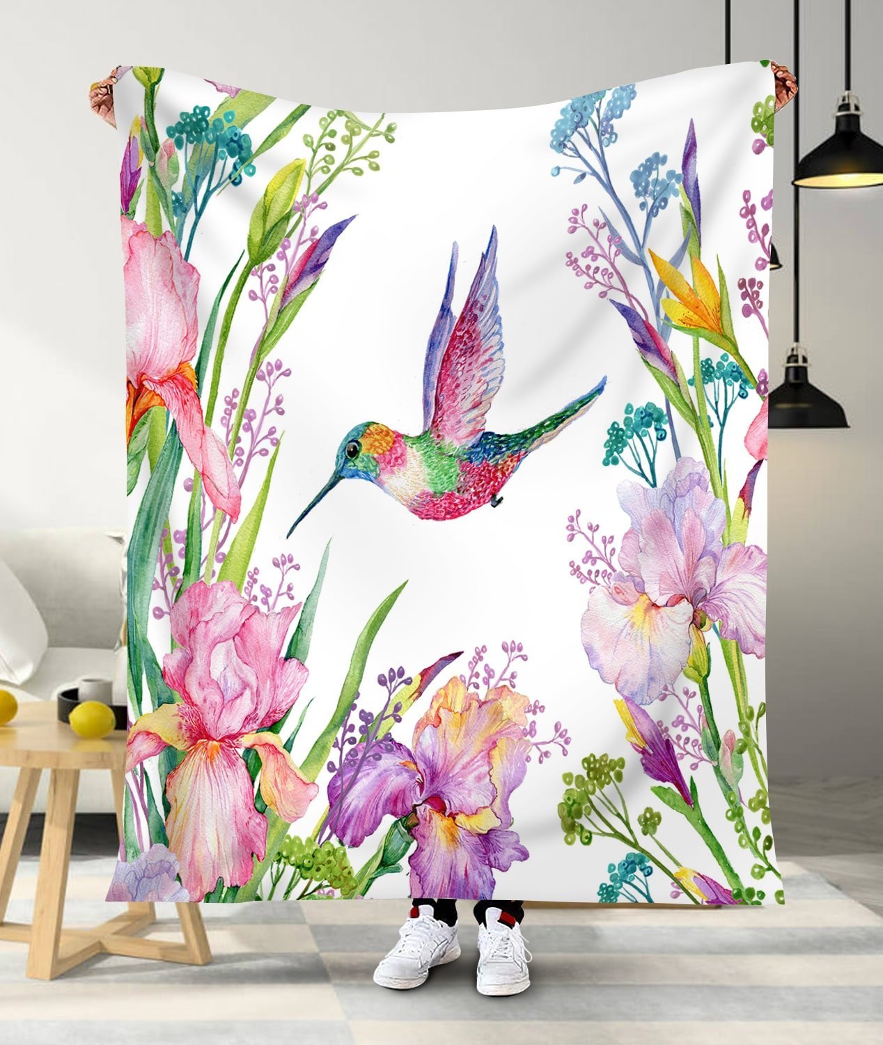Hummingbird Lovers 3D Printed Blanket