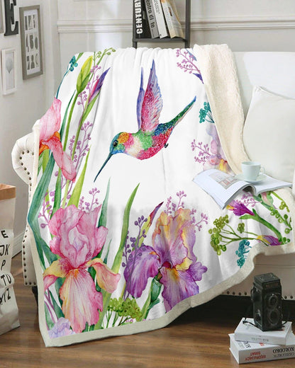 Hummingbird Lovers 3D Printed Blanket