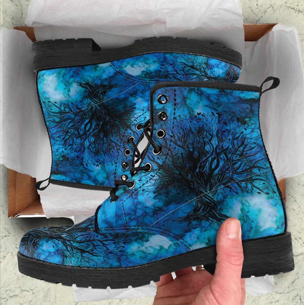 Celtic Tree Of Life Leather Boots For Men And Women TN