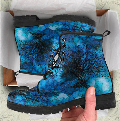 Celtic Tree Of Life Leather Boots For Men And Women TN