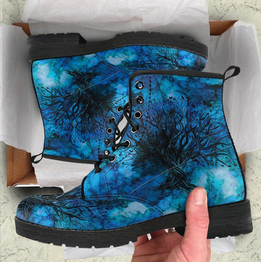 Celtic Tree Of Life Leather Boots For Men And Women TN