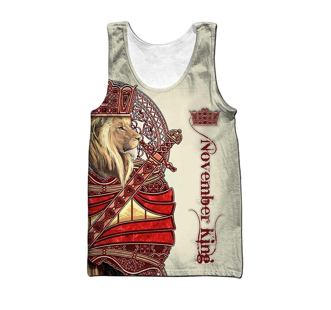 November Lion Royal King  3D All Over Printed Unisex Shirts