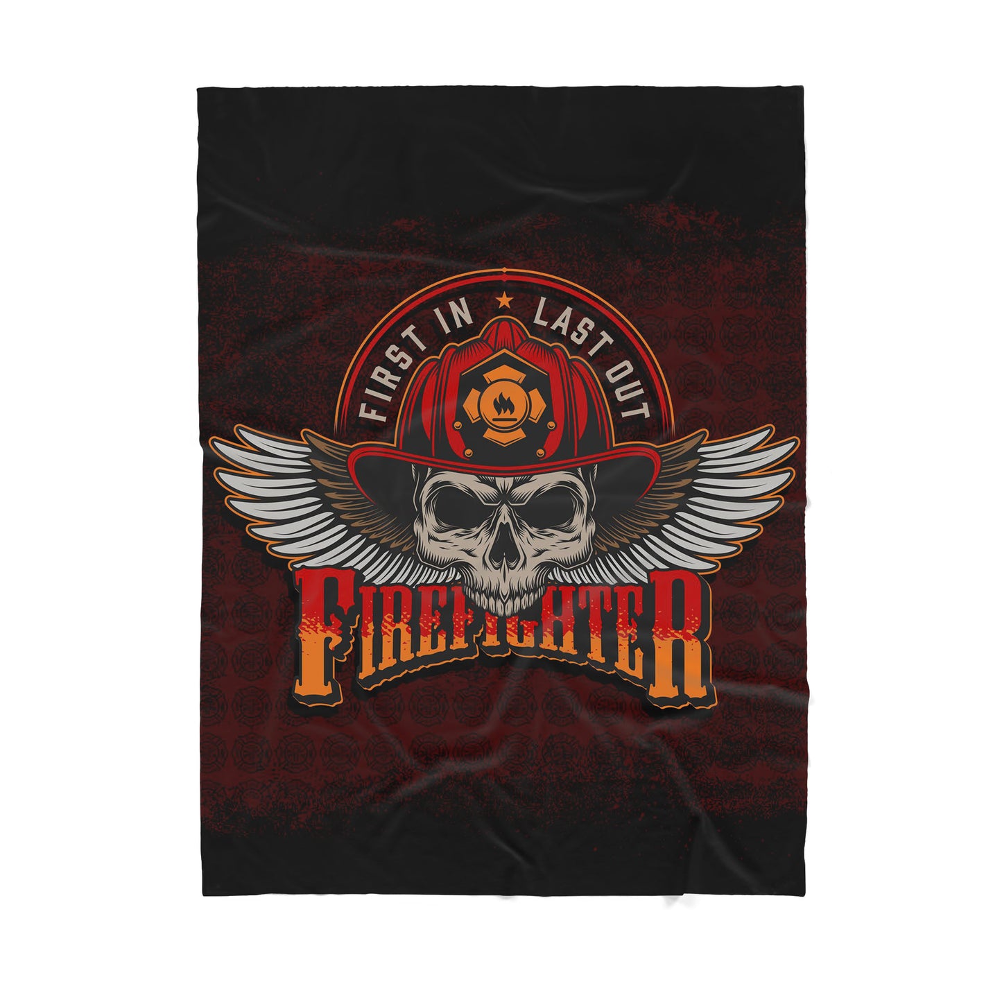 Skull With Wings Sherpa Blanket