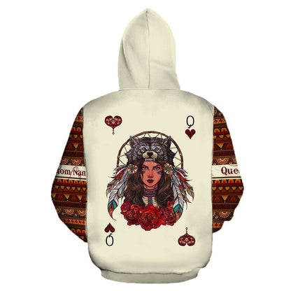 Custom Name - Native Queen 3D All Over Printed Shirt for Women
