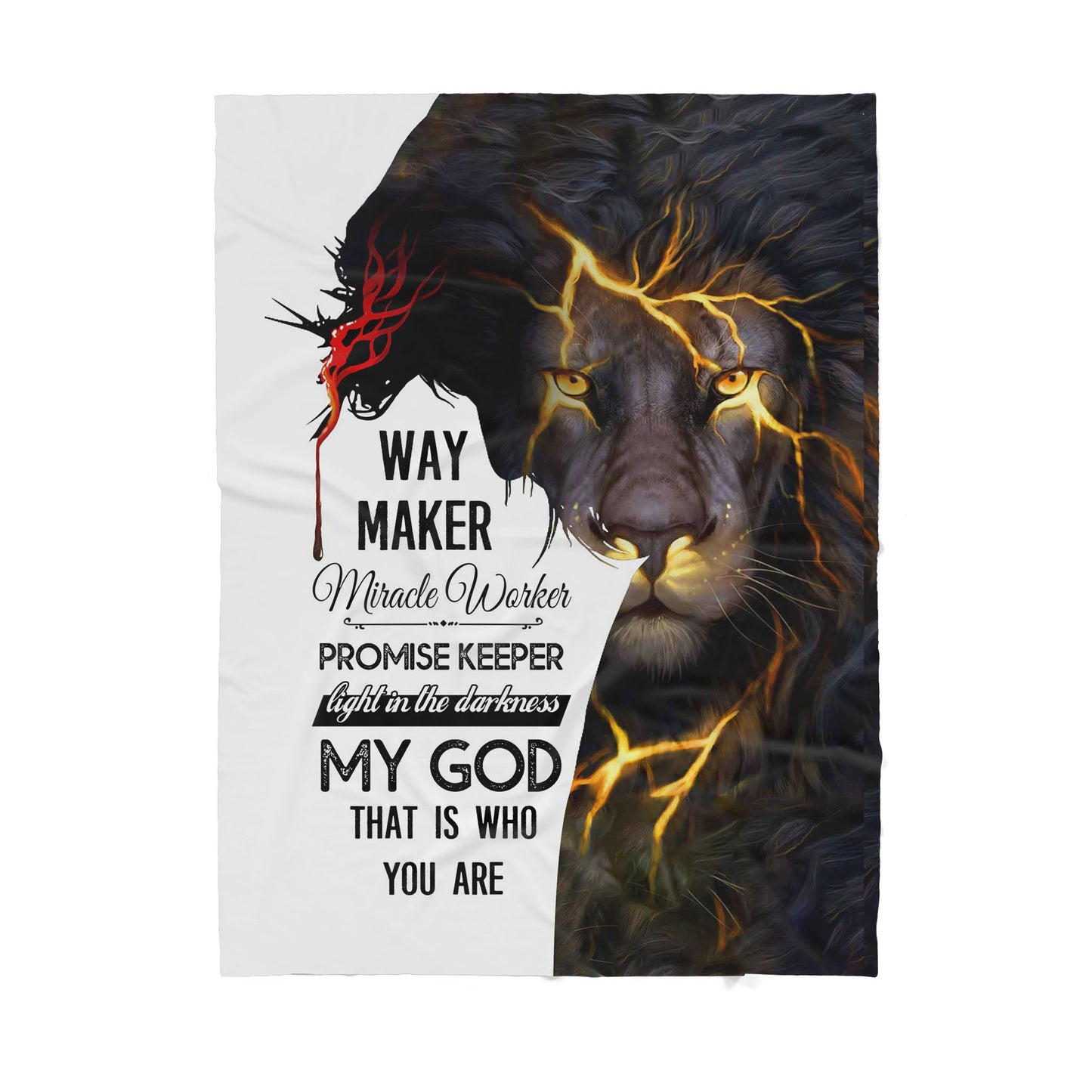 Jesus Way Maker Miracle Worker Blanket - Best gift for Christian - Sherpa Blanket TT
