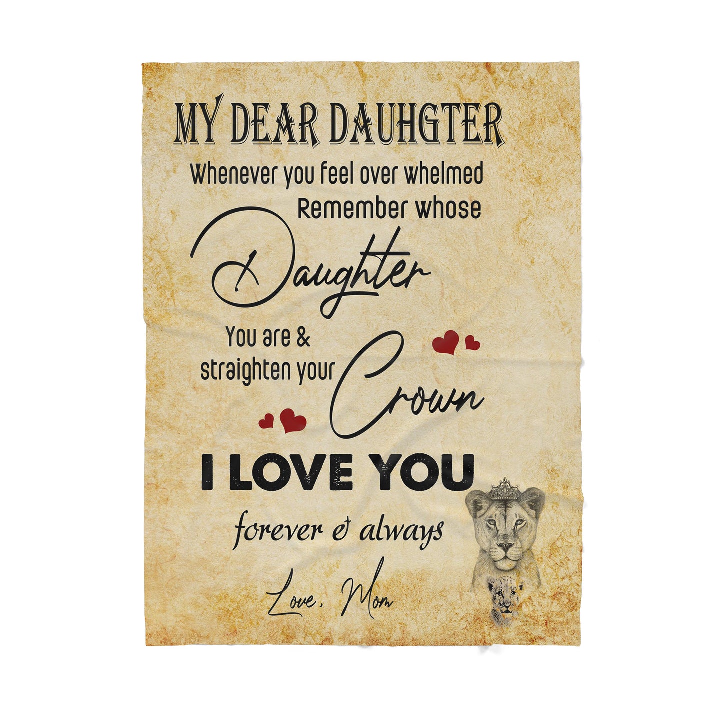 Custom Blanket To My Daughter - Gift For Daughter - Sherpa Blanket TA
