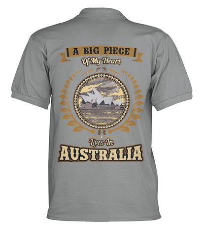 Australia in My Heart Polo T-Shirt - BN04 - Amaze Style™-POLO T-SHIRTS