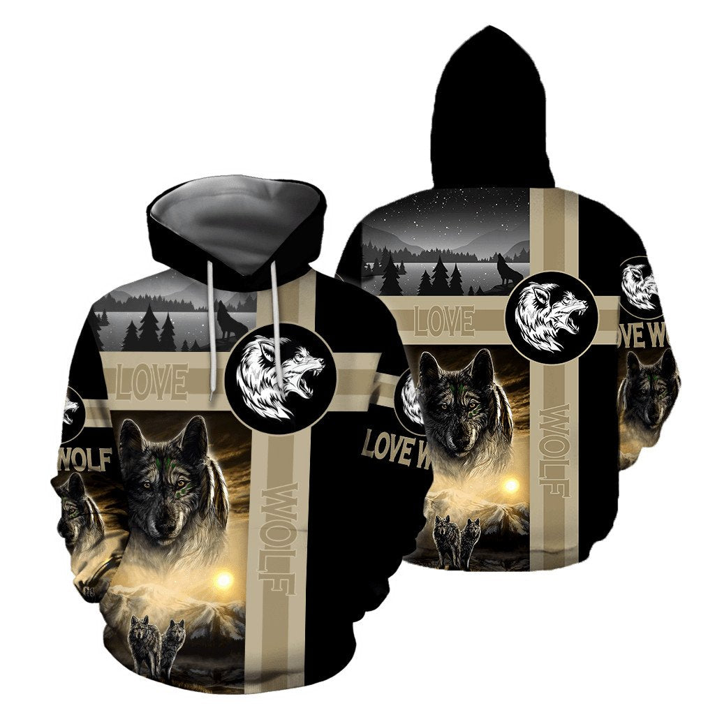 Wolf Native American 3D All Over Printed Unisex Shirts