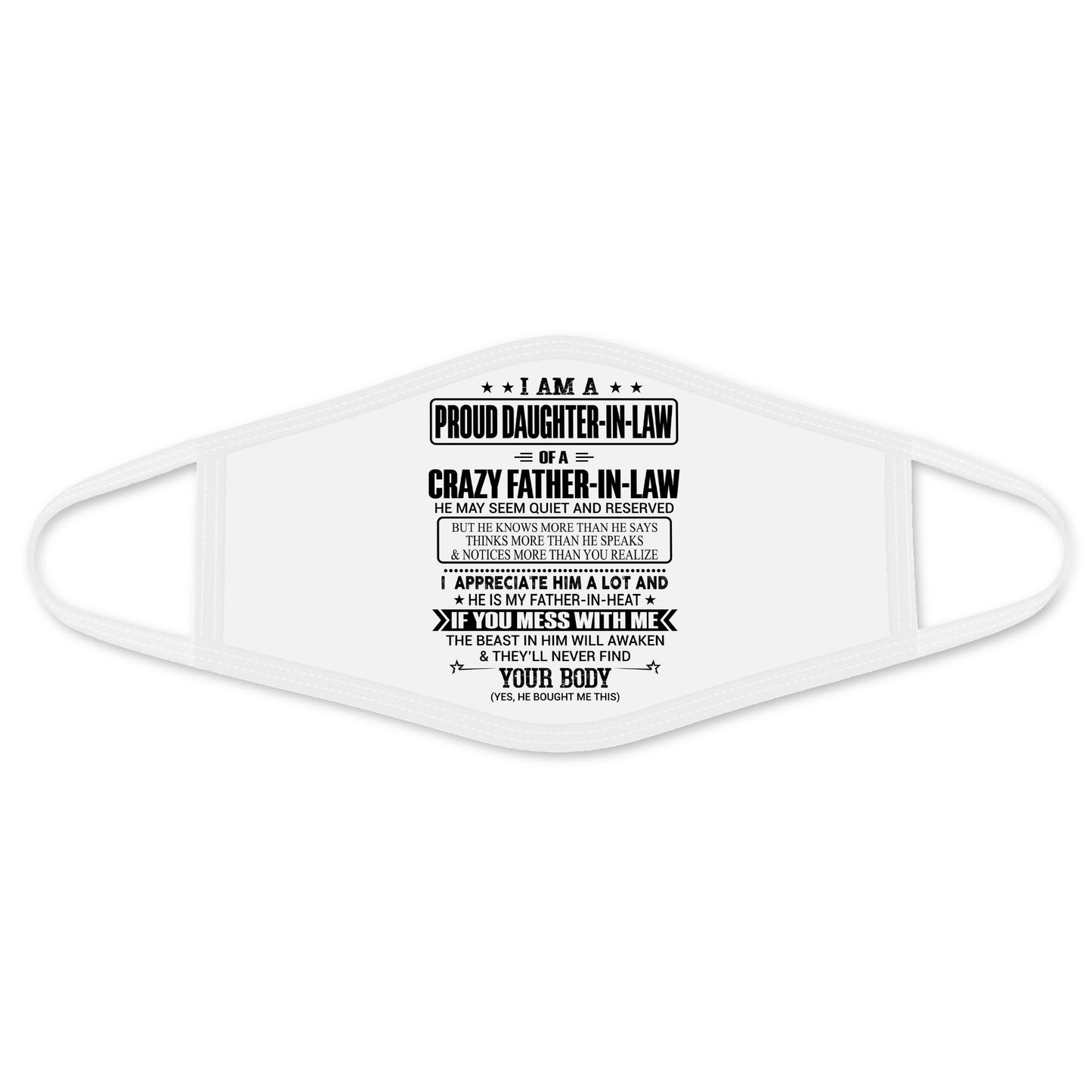 Dog Face Mask White HG
