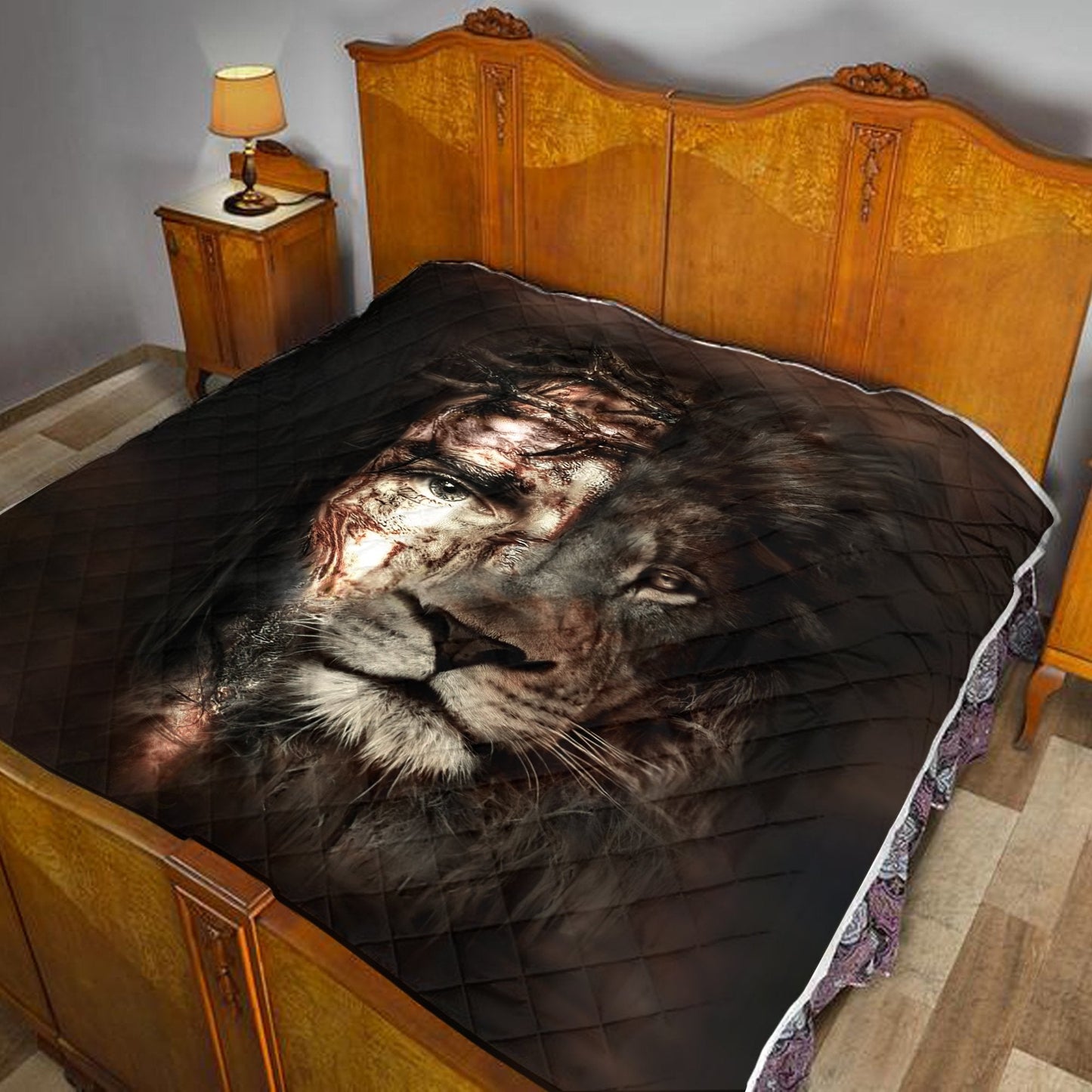 Lion 3D All Over Printed Quilt