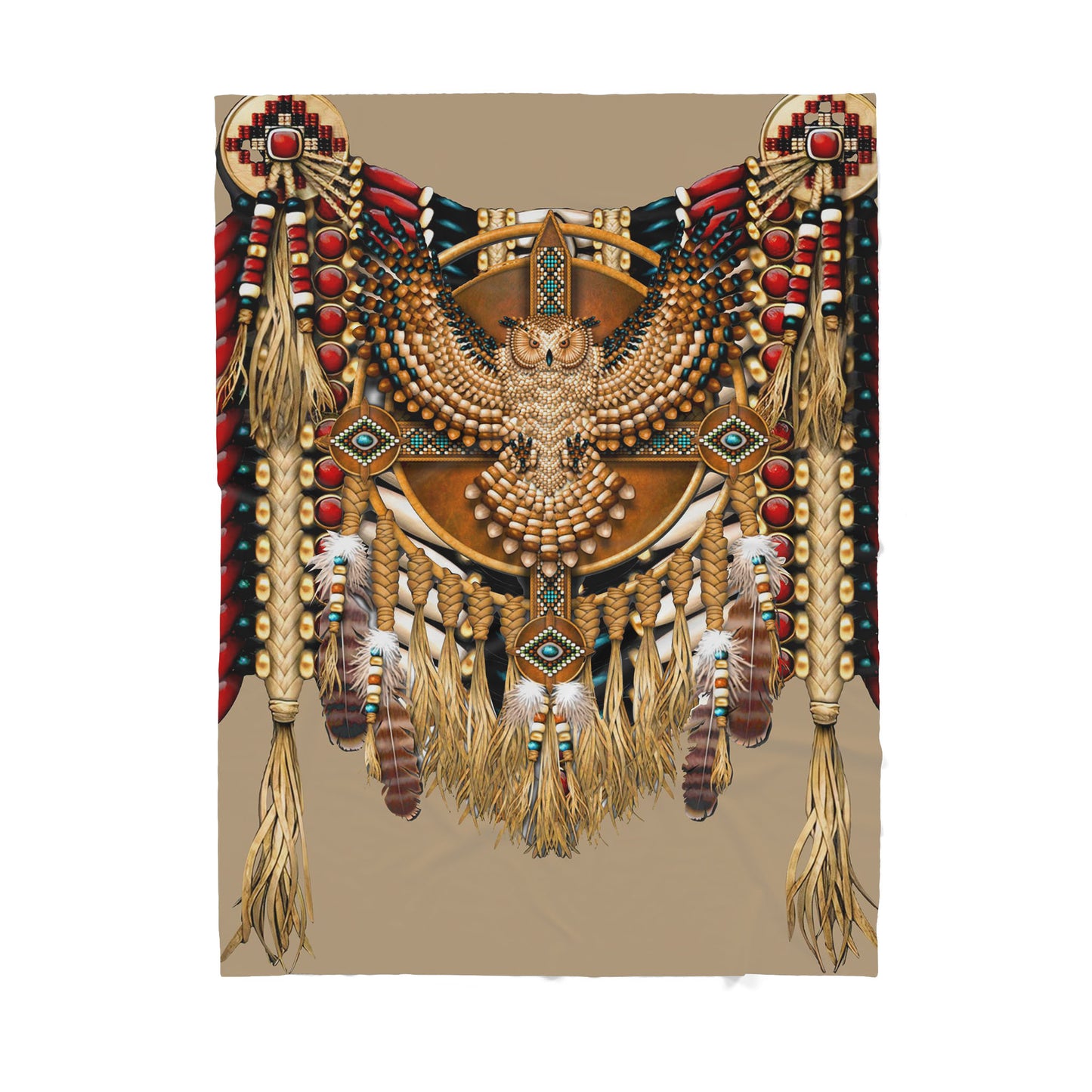 Custom Blanket Native Owl Sherpa Blanket TQH