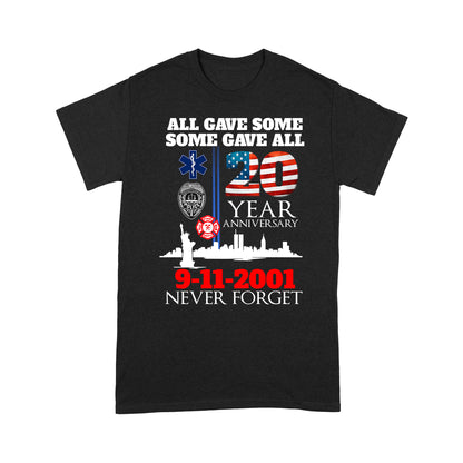 Never Forget 20th Anniversary V-Neck T-Shirt, Best Gifts For Police Officers