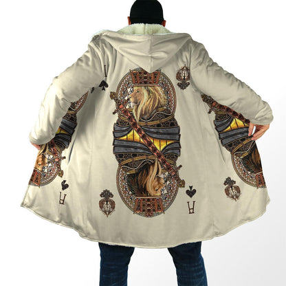 King Ace Spade Lion Poker 3D All Over Printed Unisex Shirts