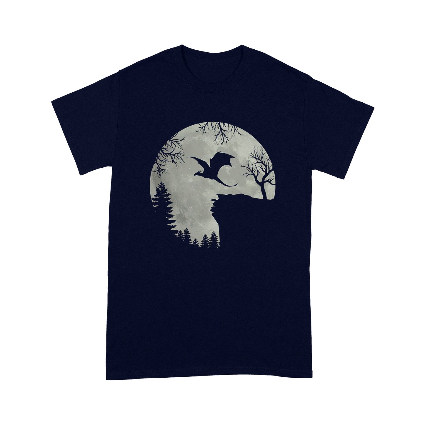 Dragon T-shirt Dragon Flying Across The Moon MEI