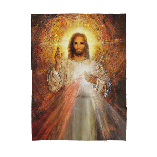 Premium Christian Jesus Catholic I trust in you Blanket - Best gift for Christian - sherpa blanket TT