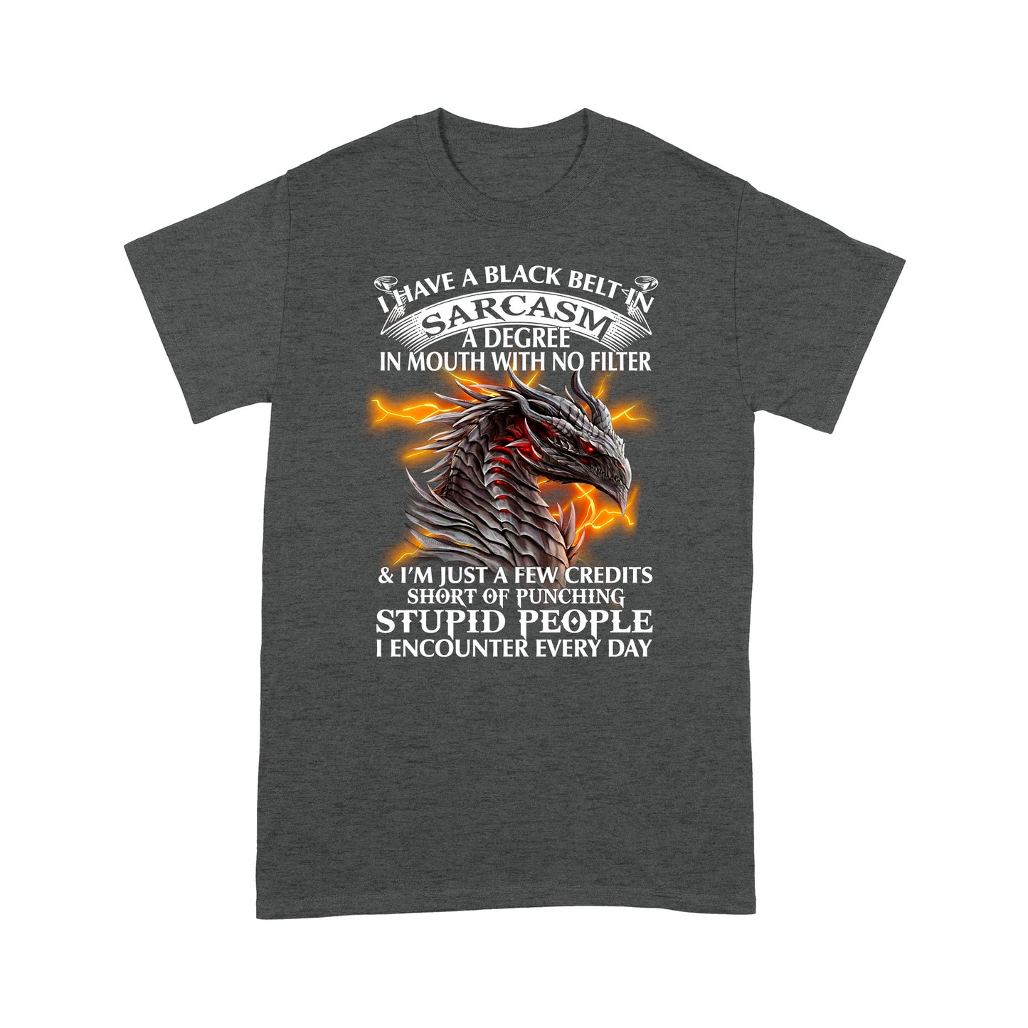 Dragon I Have A Black Belt In Sarcasm Standard T-shirt HG