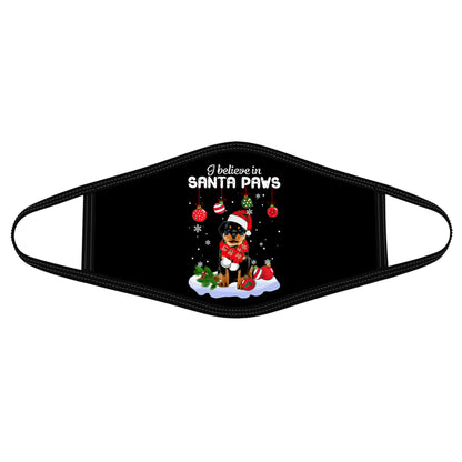 Dog Mask I Believe In Santa Paws Polyblend Face Mask HG