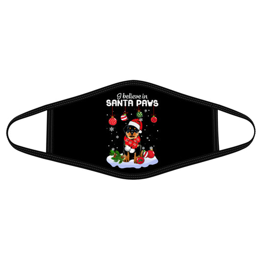 Dog Mask I Believe In Santa Paws Polyblend Face Mask HG
