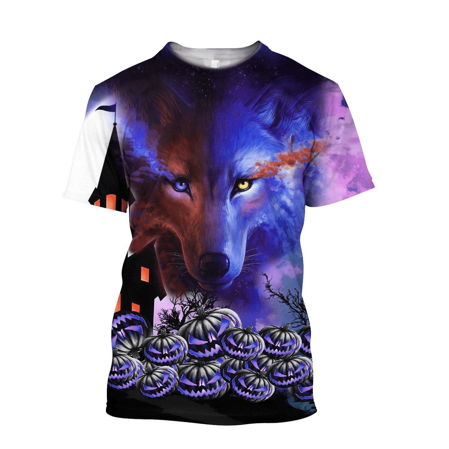 Halloween Wolf 3D All Over Printed Unisex Shirts