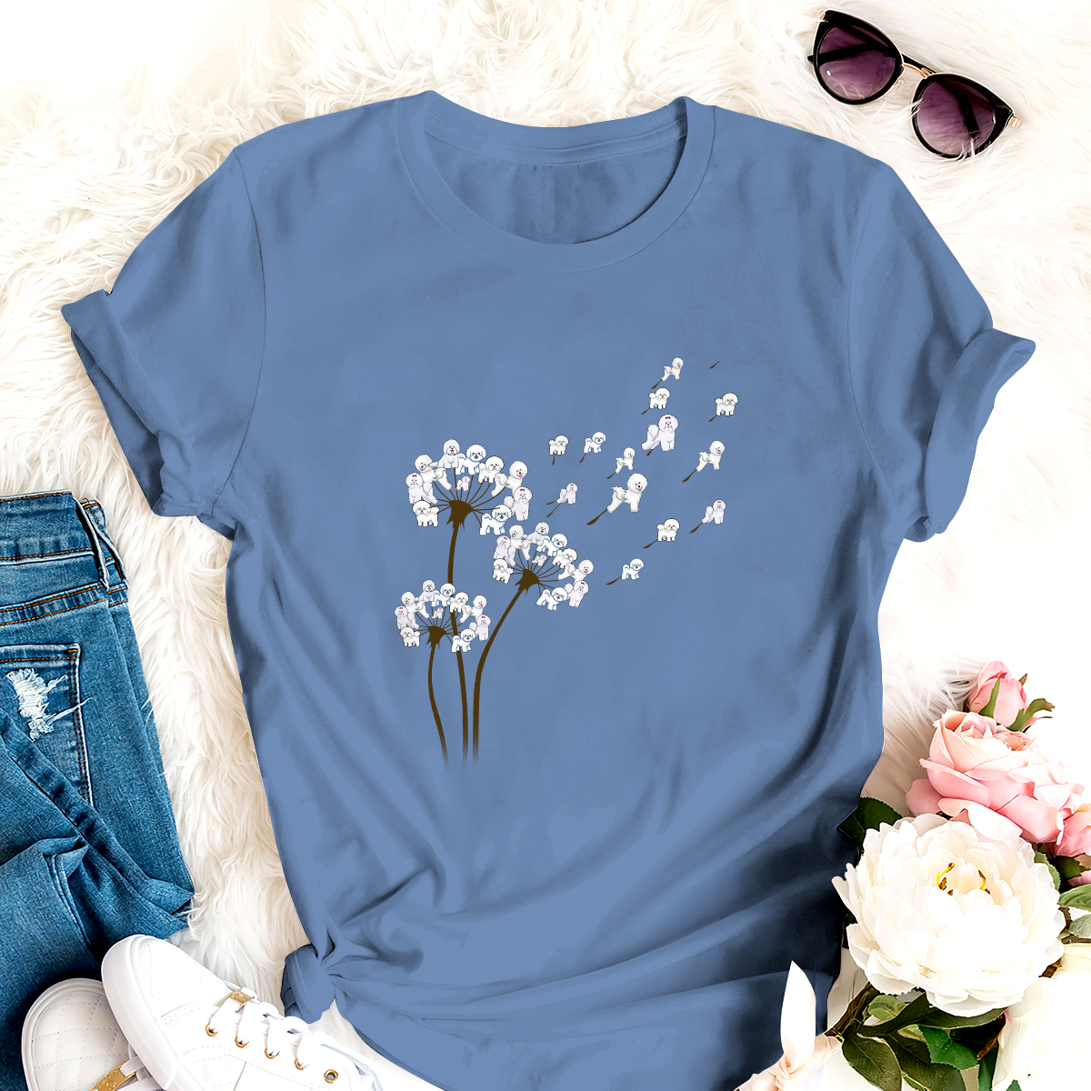 Bichon Dandelion Flower Special Amazing Gift For Dog Lover