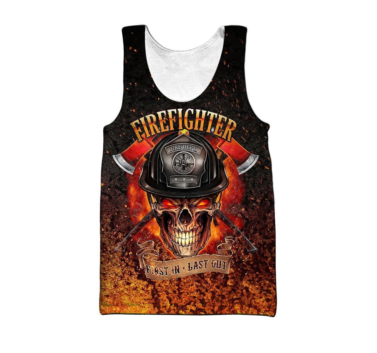 Crazy Skull Firefighter Hoodie For Men And Women DQB08282002-TQH