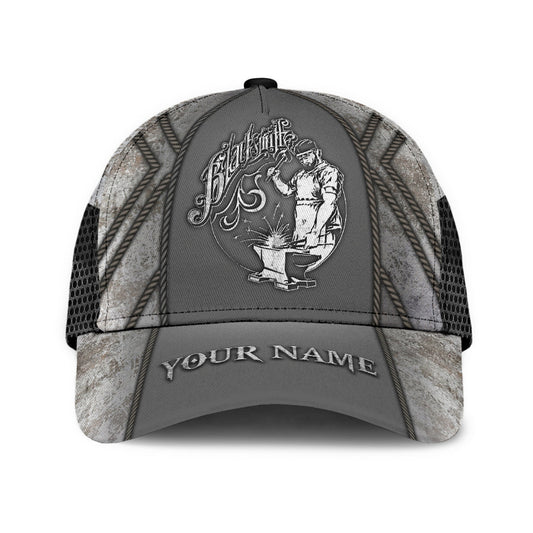 Personalized Name Blacksmith Classic Cap Metal Pattern