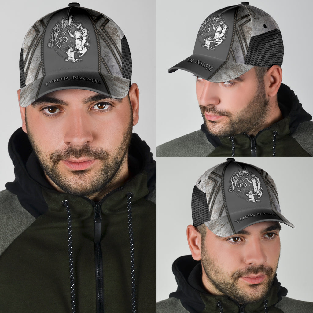 Personalized Name Blacksmith Classic Cap Metal Pattern
