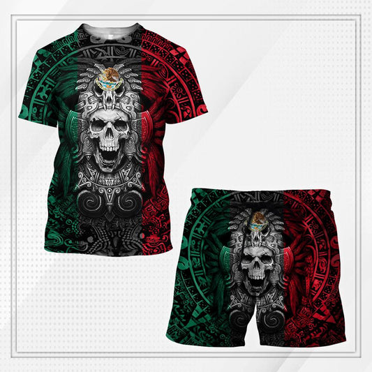 Mexico Combo T-shirt and Short 3D All Over Printed no10
