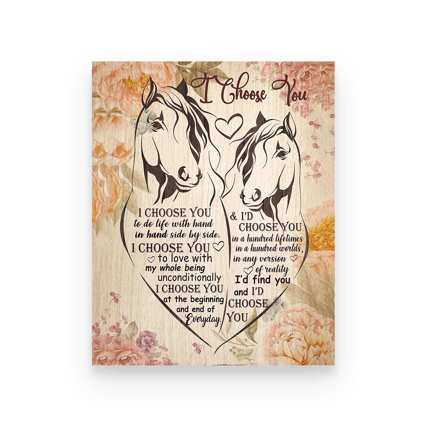 Horse Couple Canvas-I Choose You- Wedding Anniversary TA