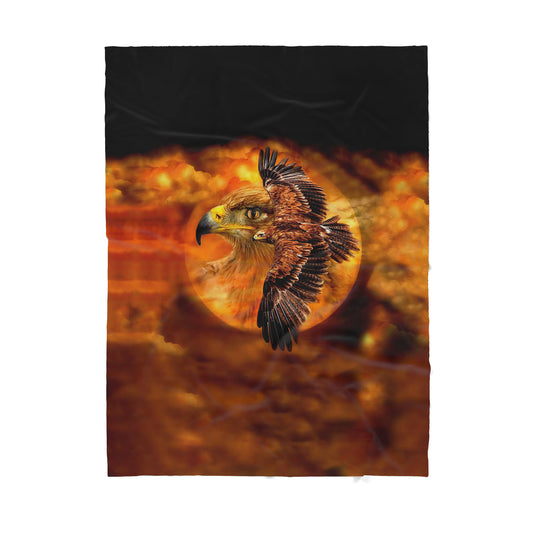 Eagle Native American Pattern Sherpa Blanket
