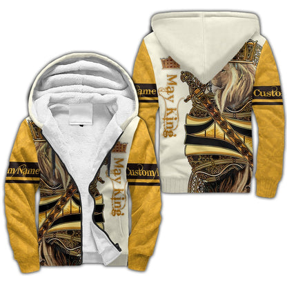Custom Name May King Lion 3D All Over Printed Unisex Shirts