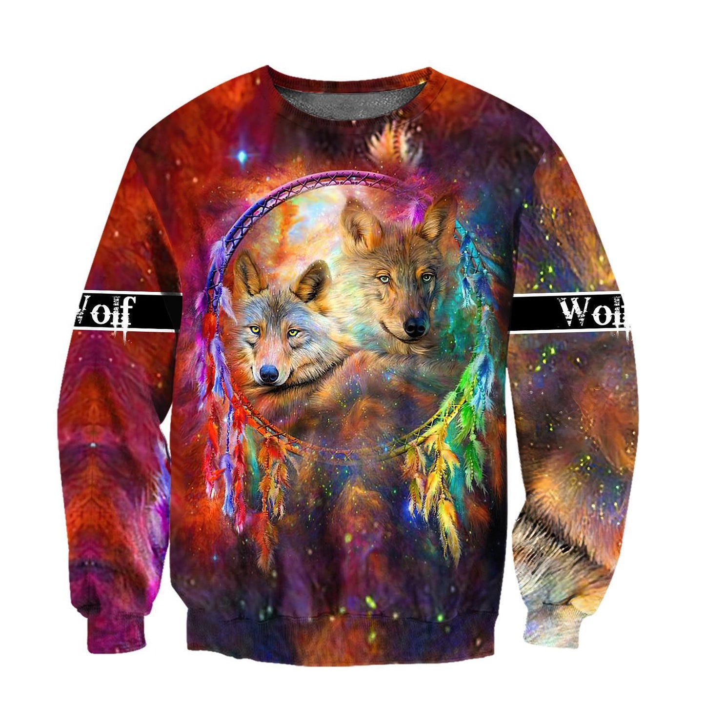 All Over Print Beautiful Wolf Couple-MEI