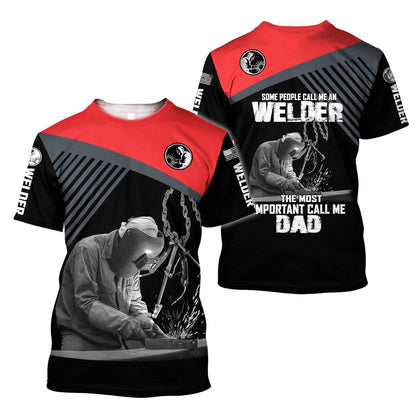 Premium Unisex All Over Printed Welder Dad Shirts MEI