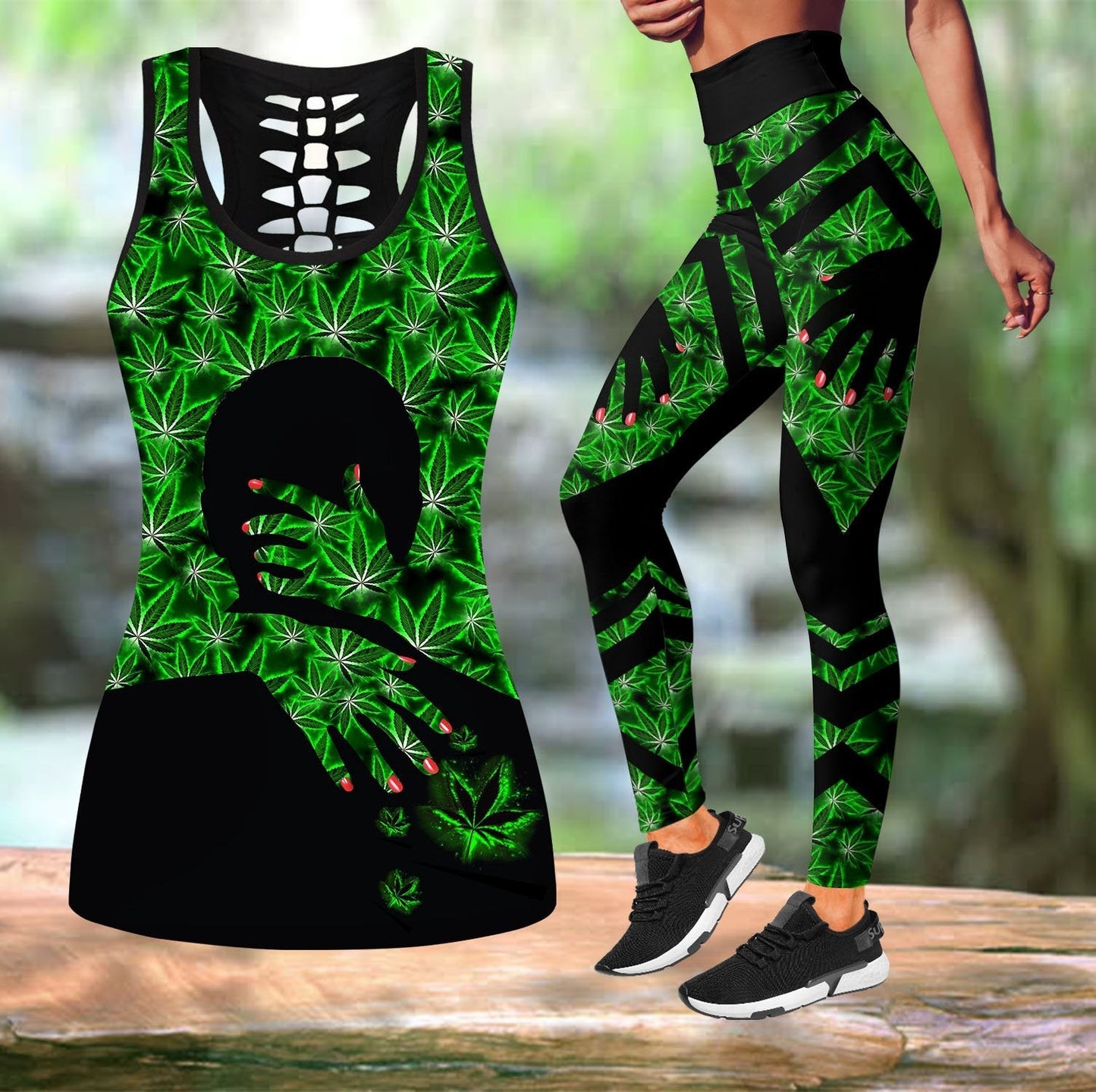 Hippie Hug Combo Legging + Tank by SUN AMC020401 - Amaze Style™-Apparel