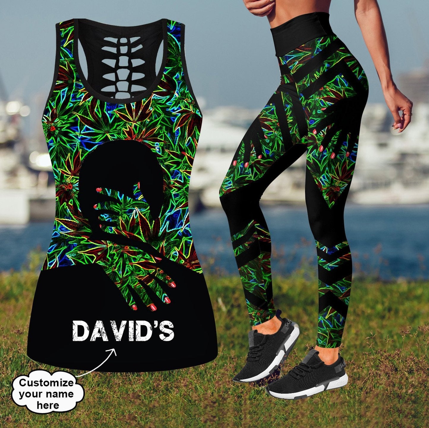 Hippie Hug Combo Legging + Tank by SUN AMC020402 - Amaze Style™-Apparel