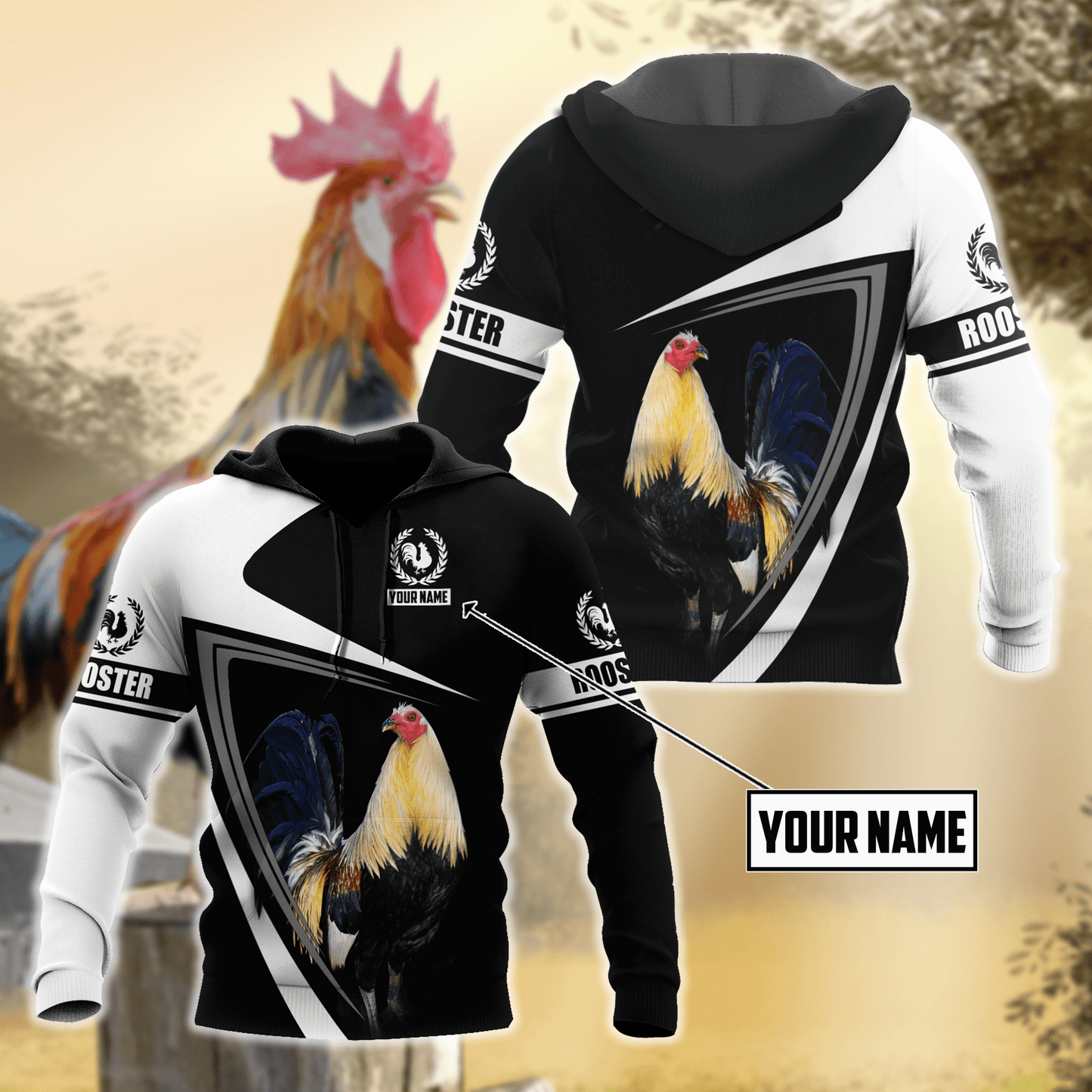 Personalized Rooster 3D Printed Unisex Shirts DA28042103