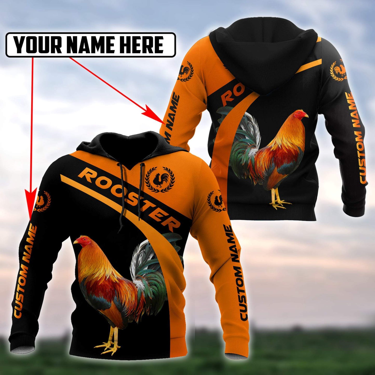Personalized Rooster 3D Printed Unisex Shirts HHT04052102