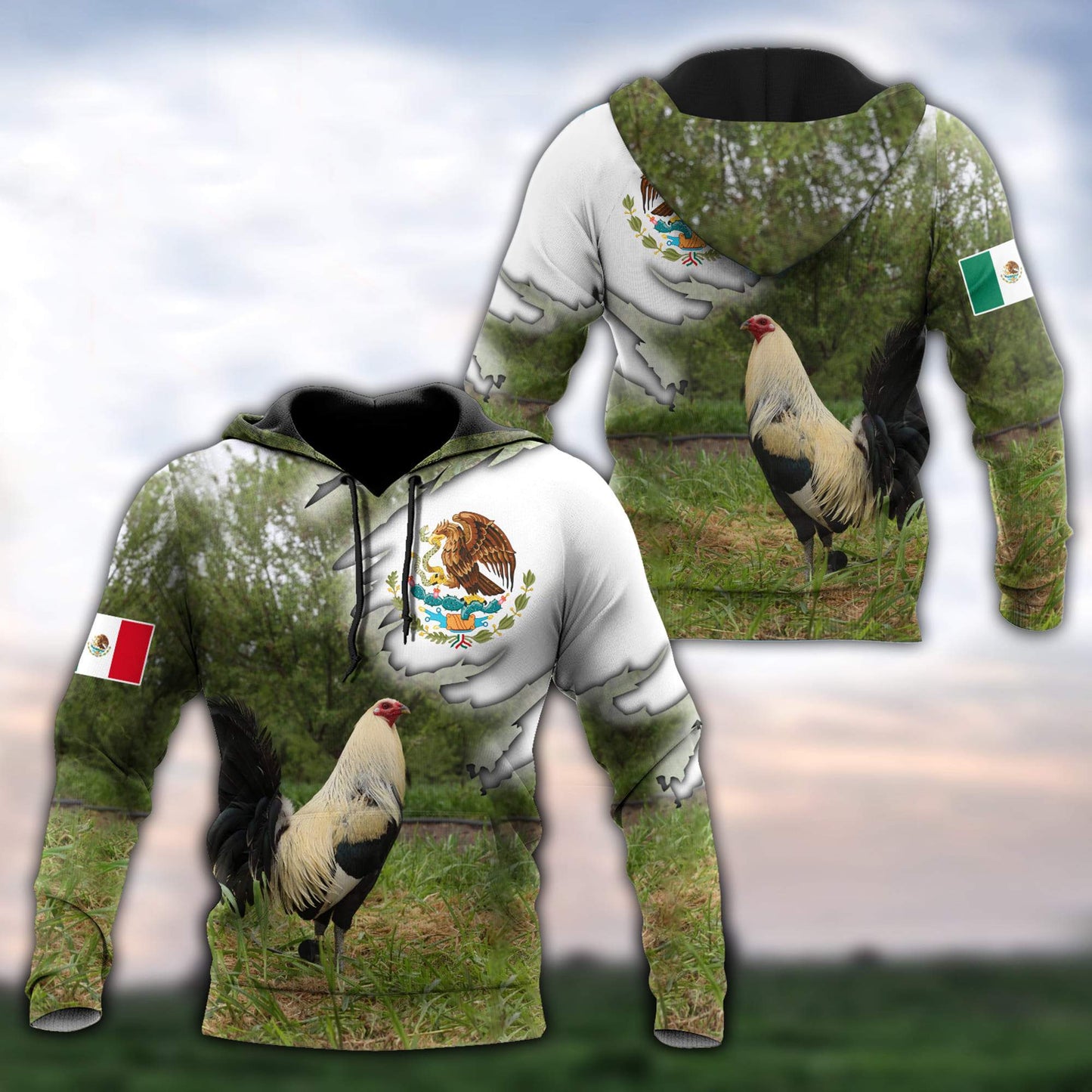 Mexican Rooster 3D Printed Unisex Shirts HHT13052107