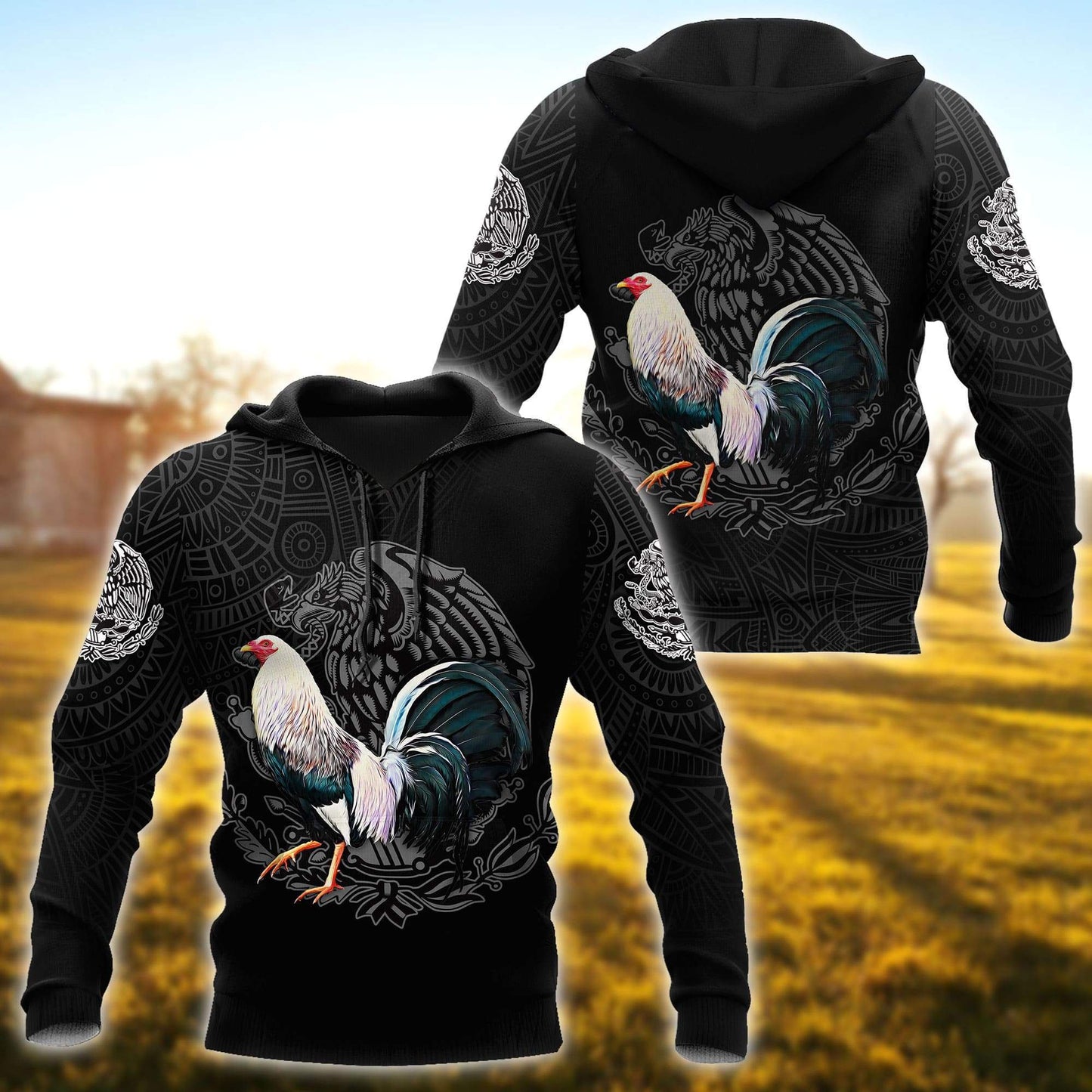Mexican Rooster 3D Printed Unisex Shirts Pi17052103VH