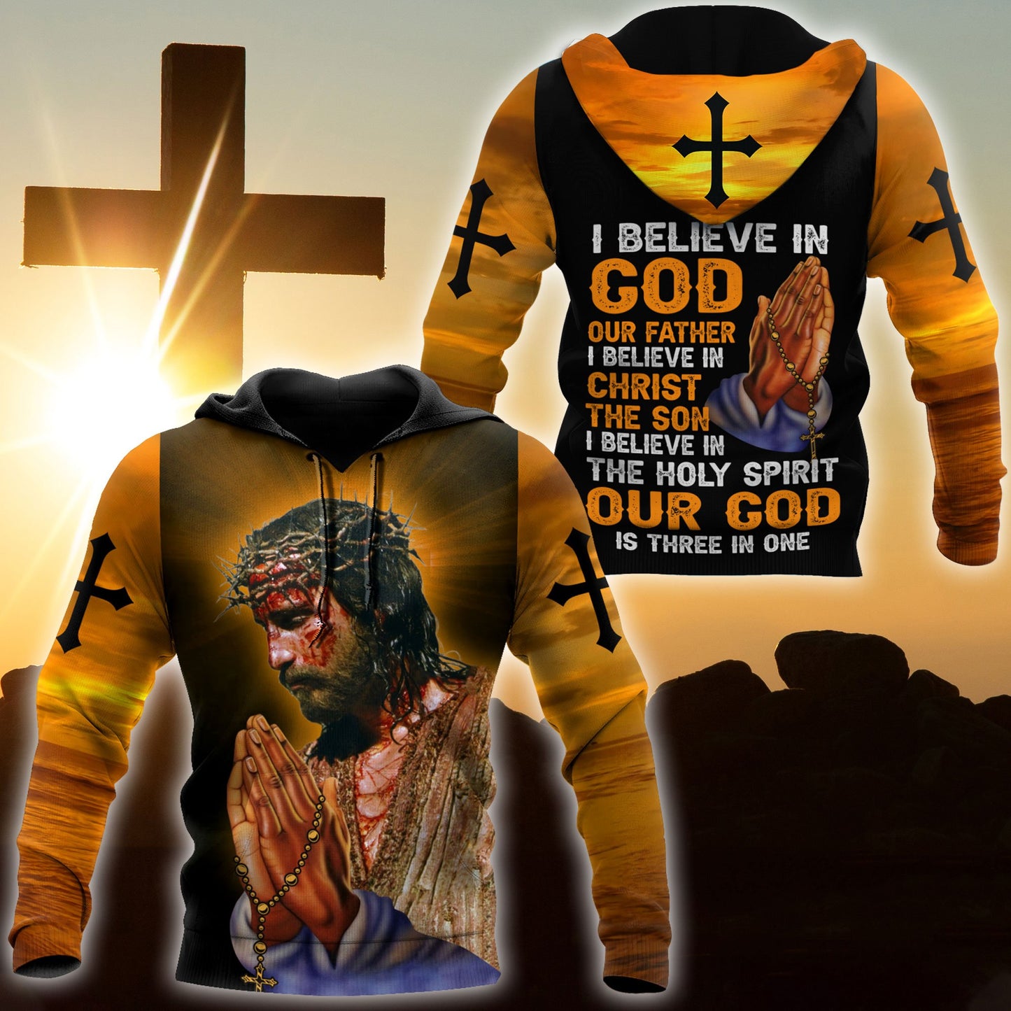 Premium Christian Jesus Easter 3D All Over Printed Unisex Shirts