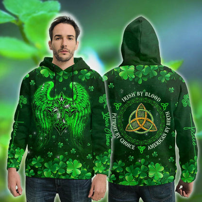 Irish By Blood Custom Name 3D All Over Printed Shirts For Men and Women