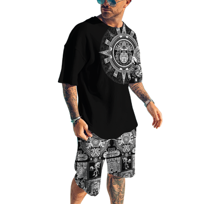 Aztec Mexican Combo T-shirt and Short 3D All Over Printed